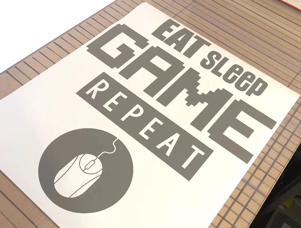 Gamer Wall Sticker – Eat Sleep Game Repeat - Boys Bedroom Gaming Decor - Image 8