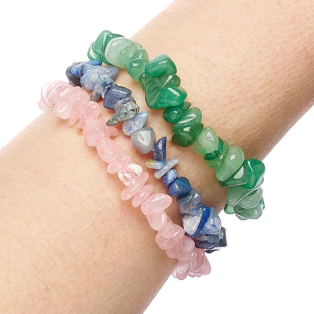 Gemstone Chip Bracelet with Elastic Available in Assorted Colours (1) - Image 2