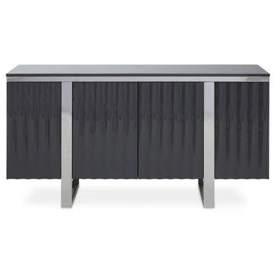 Genoa Four Door Grey Gloss Finish Sideboard - Image 2
