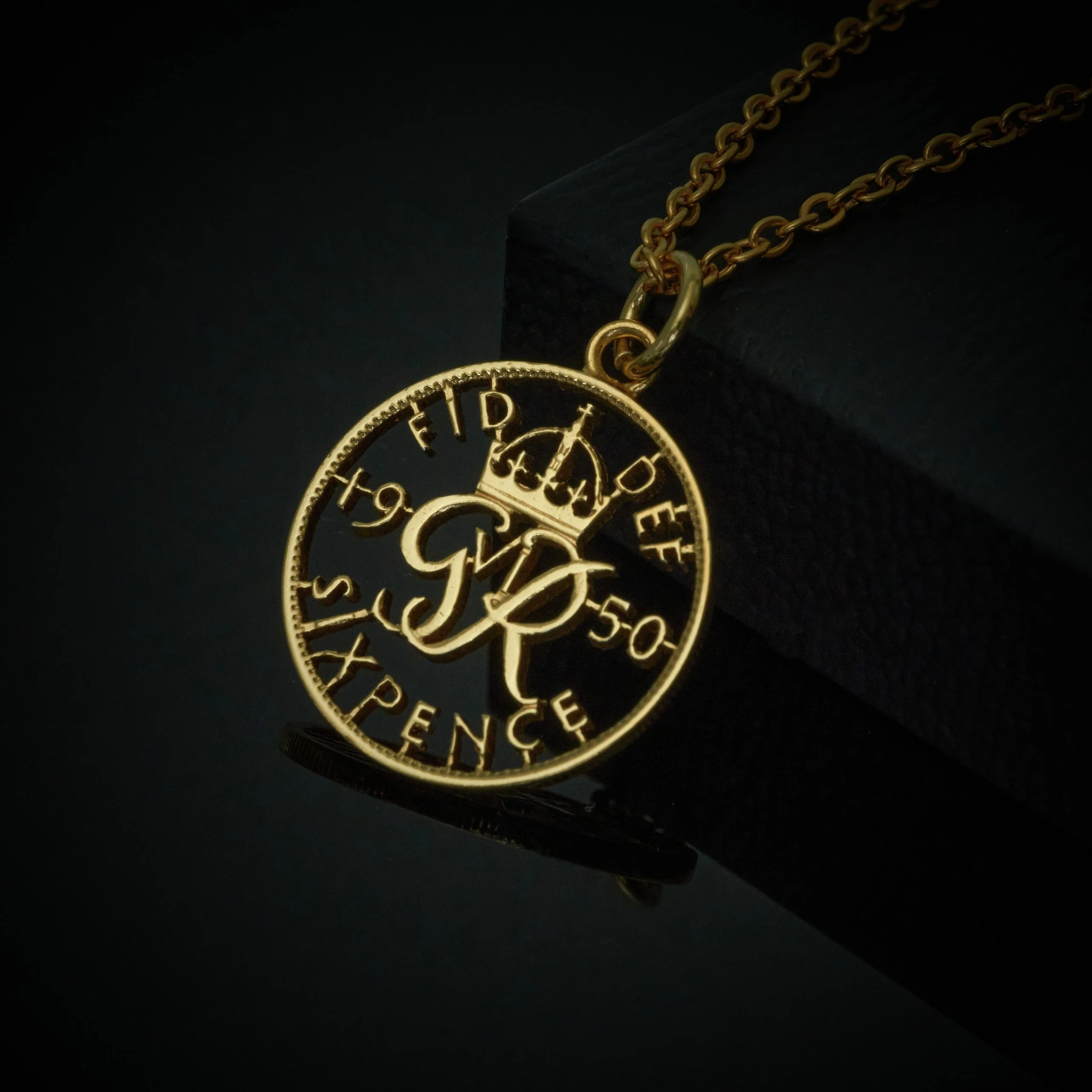 George VI Sixpence (1937-1952) - Cut Out Coin Necklace - Image 3