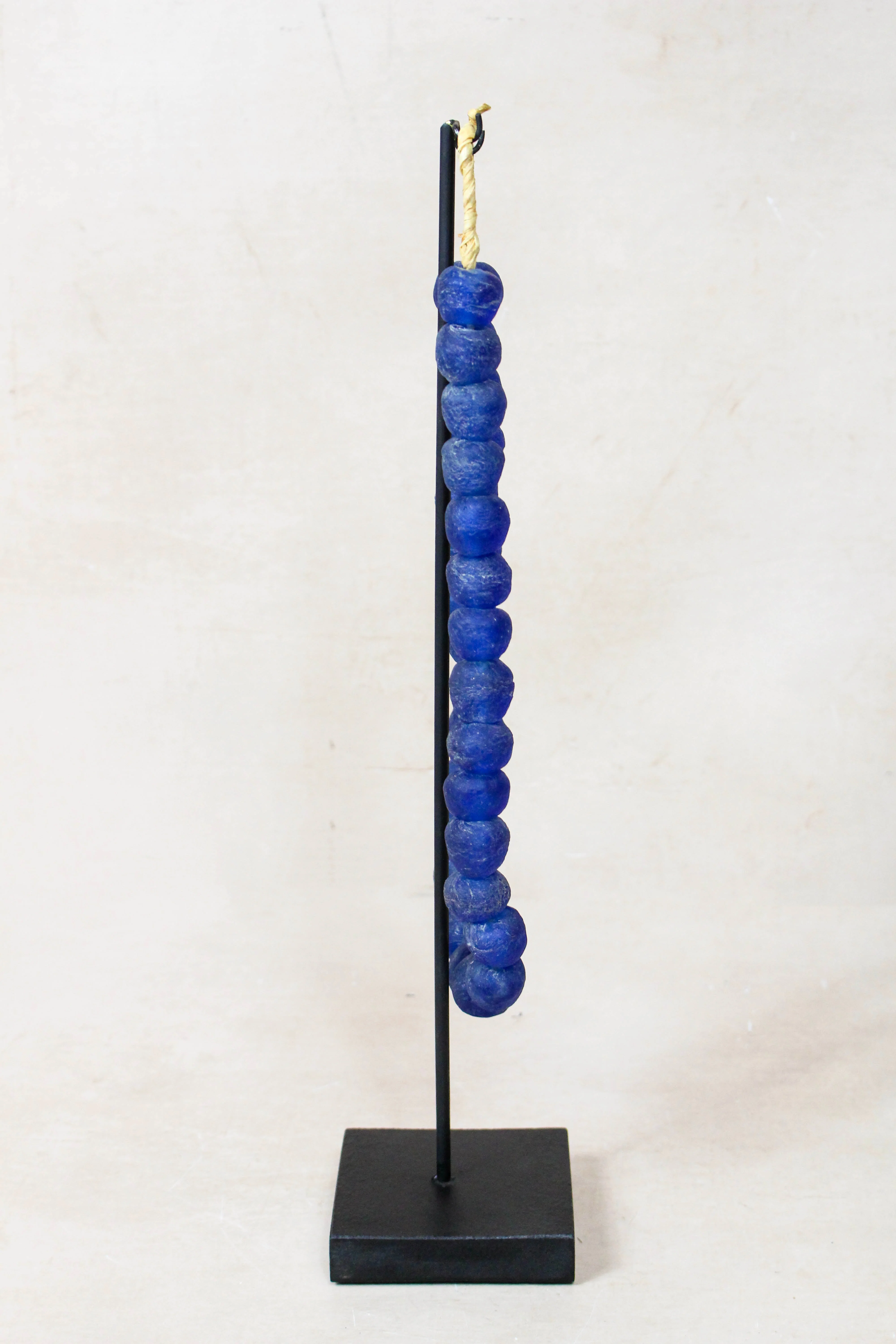 Ghana Glass Beads Necklace, Dark blue - 85.7 - Image 4