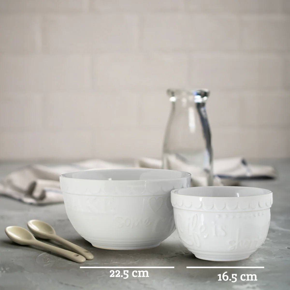 Gigi White Set Of Two Mixing Bowls - Image 6
