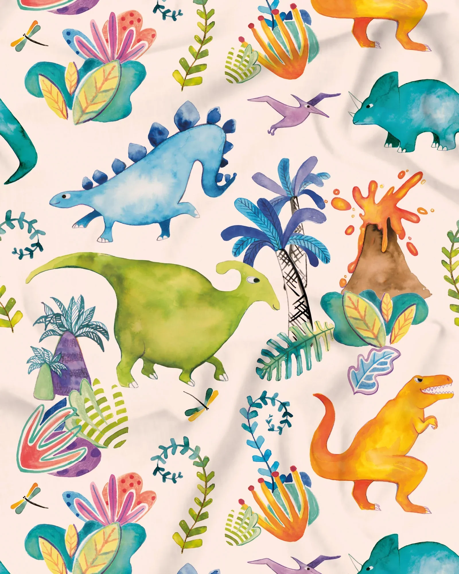 Girls Long Pyjamas - Dinosaurs - Image 2