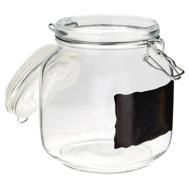 Grocer Glass with Clip Top Lid Medium Storage Jar - Image 3