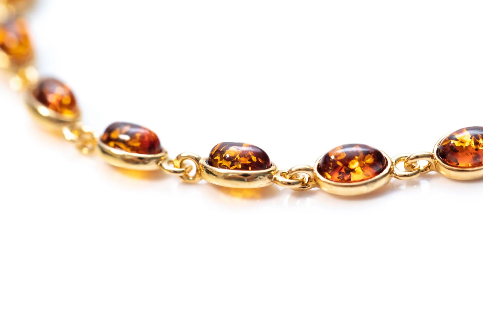 Gold Plated Dainty Oval Bracelet - Image 5
