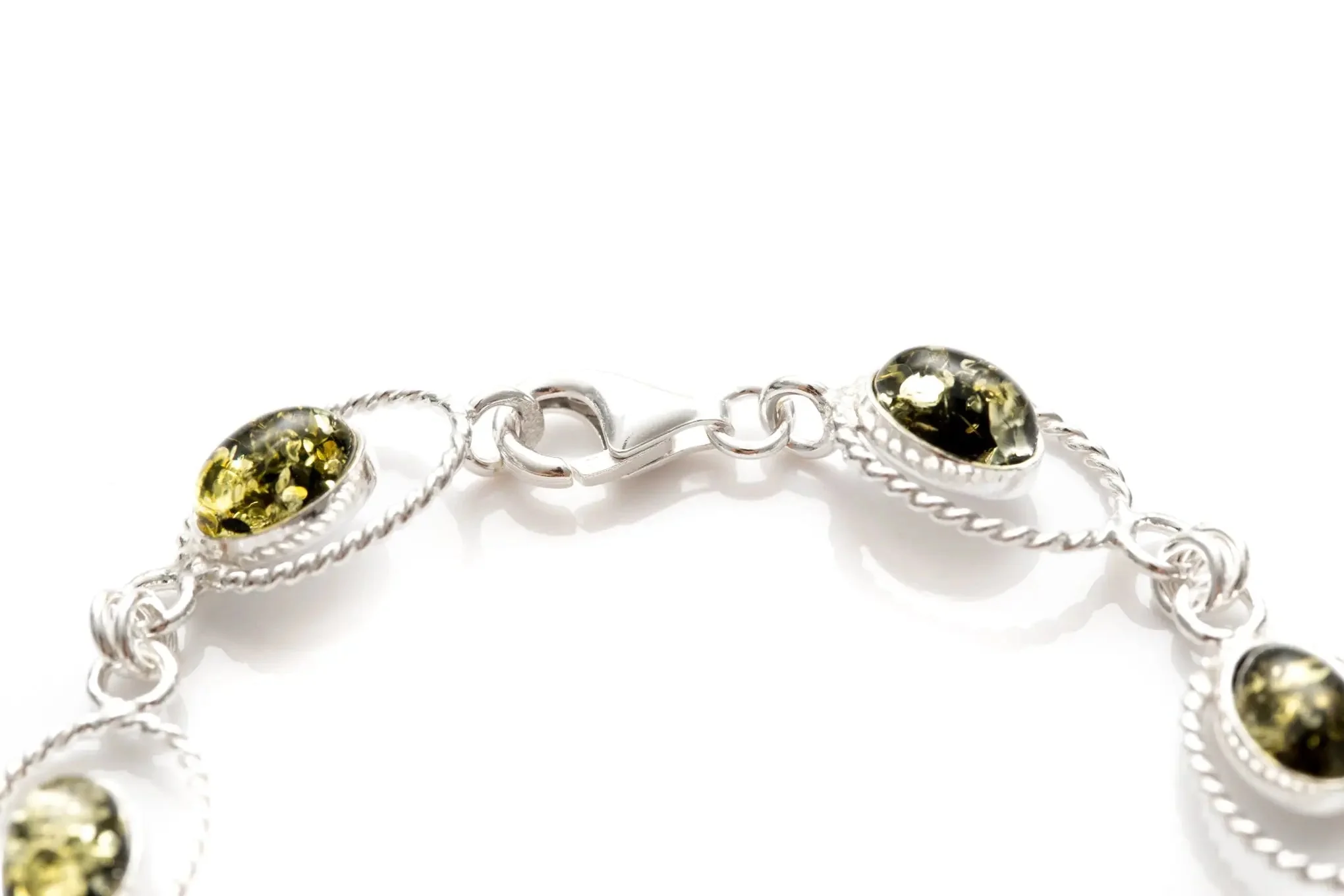 Green Amber Quintessence Link Bracelet - Image 6
