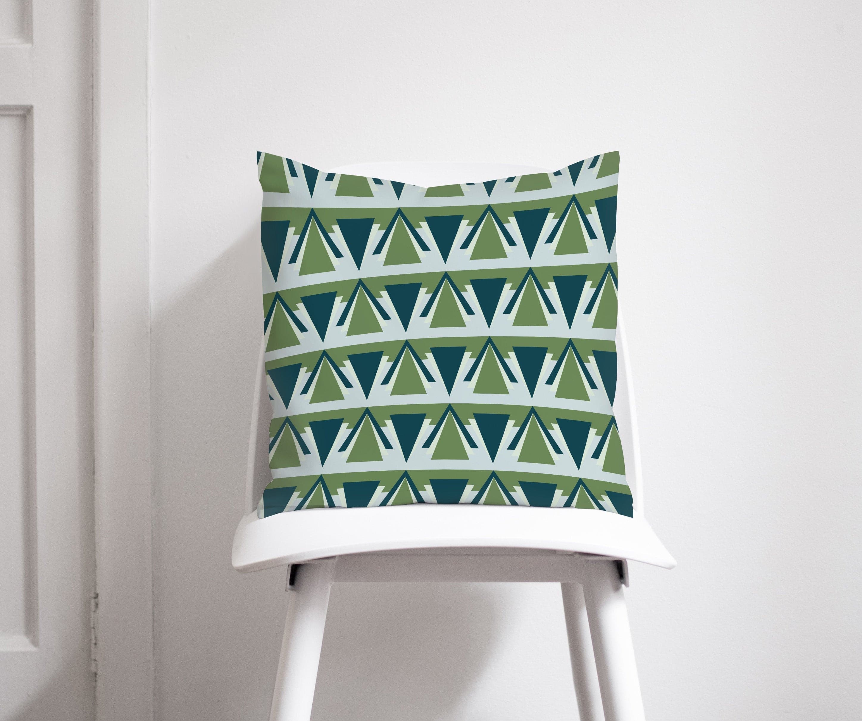 Green and Grey Art Deco Design Cushion, Throw Pillow - Image 5