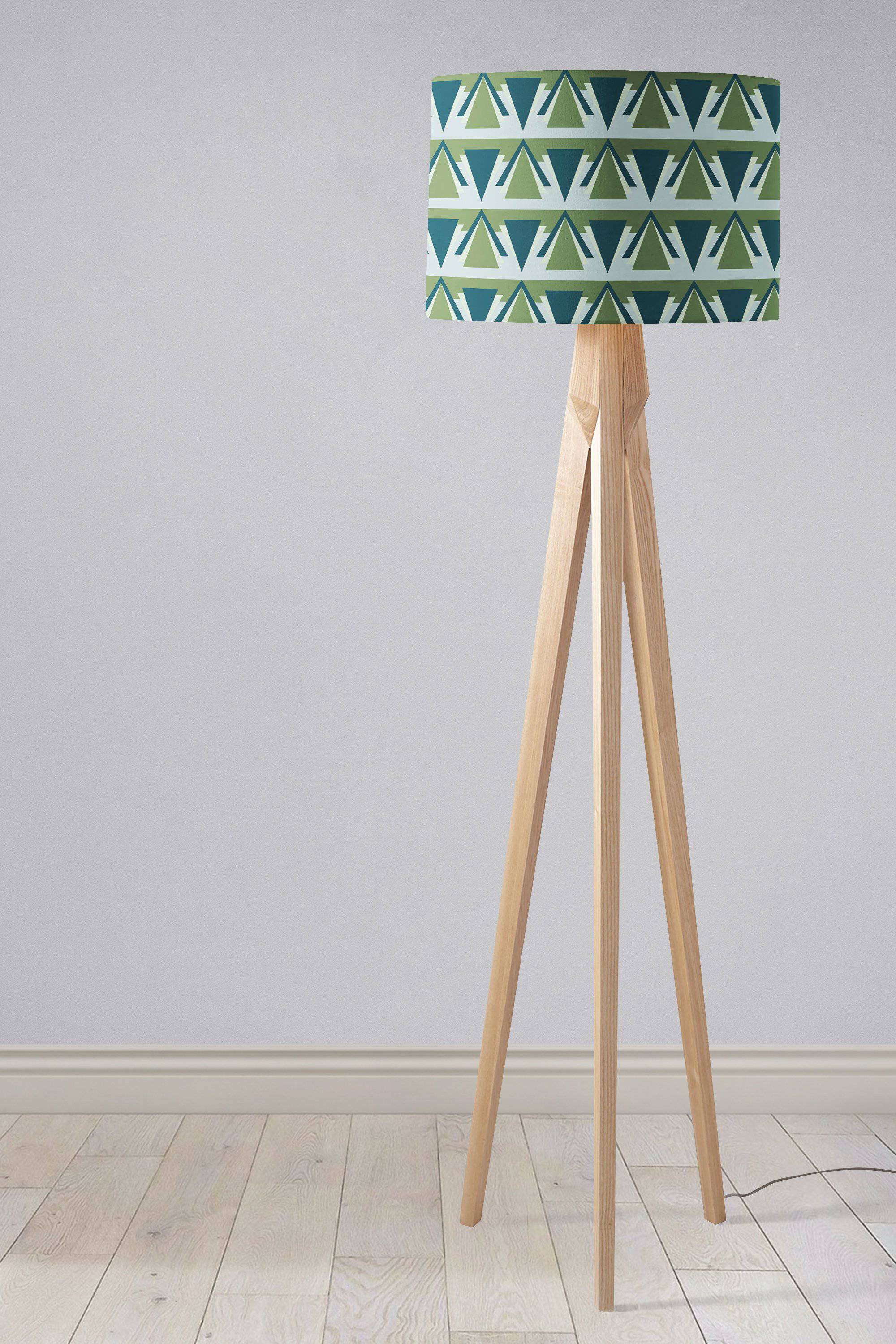 Green and Grey Art Deco Lampshade, Ceiling or Table Lamp Shade - Image 2