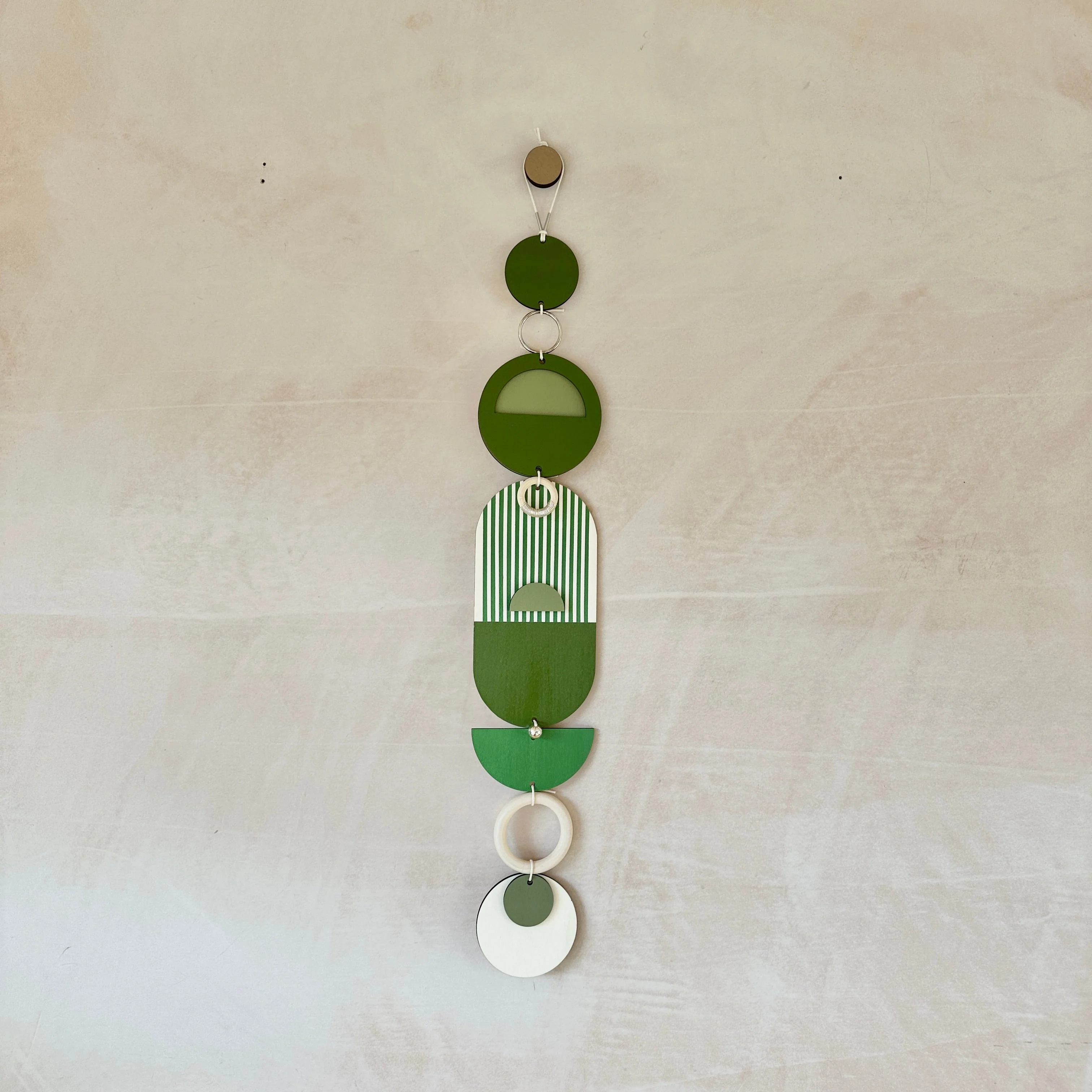 Green Wall Hangings - Geometric Wall Art - Luxury Wall Decor - Mid-Century Home Decor - Slim Long Wall Tapestry - Image 2