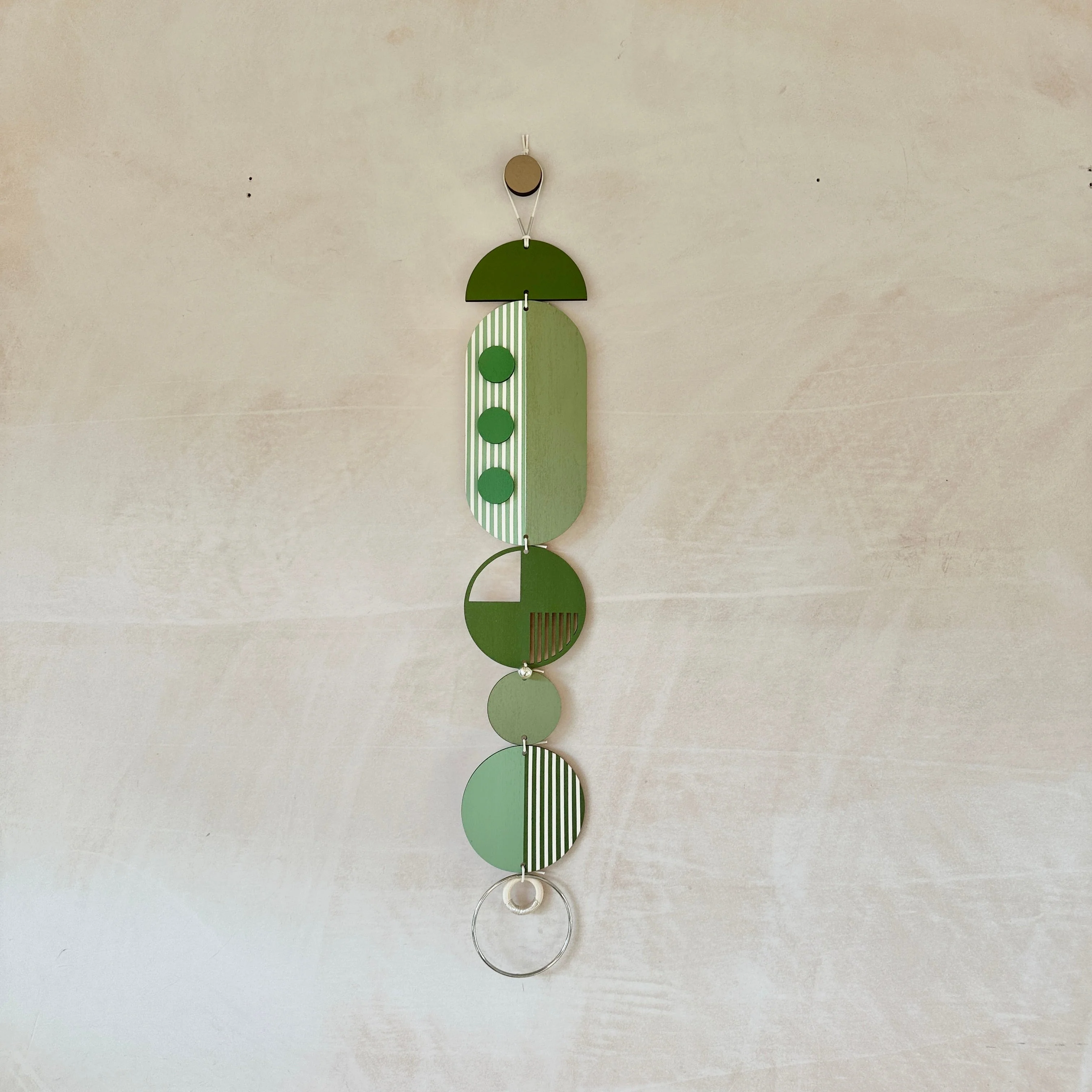 Green Wall Hangings - Geometric Wall Art - Luxury Wall Decor - Mid-Century Home Decor - Slim Long Wall Tapestry - Image 5