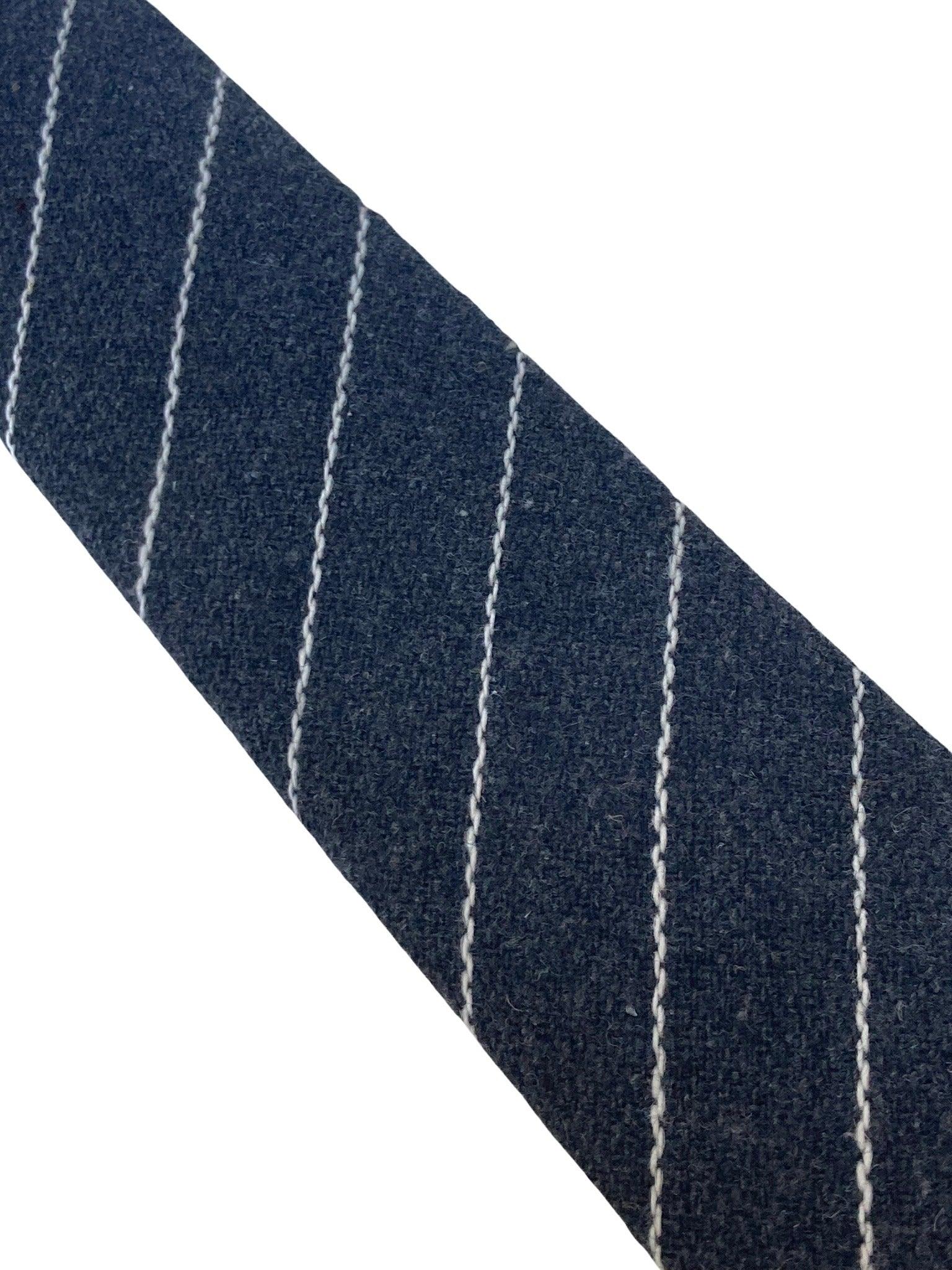 grey and white striped tie - Image 2