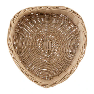 Grey Heart Shape Willow Basket - Image 2
