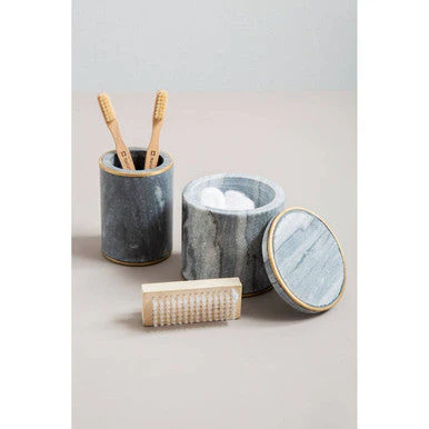 Bosco Grey Marble and Gold Cotton Jar - Image 5
