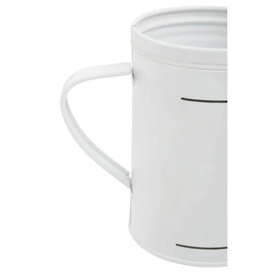 Grocer White Metal Flour Shaker - Image 4