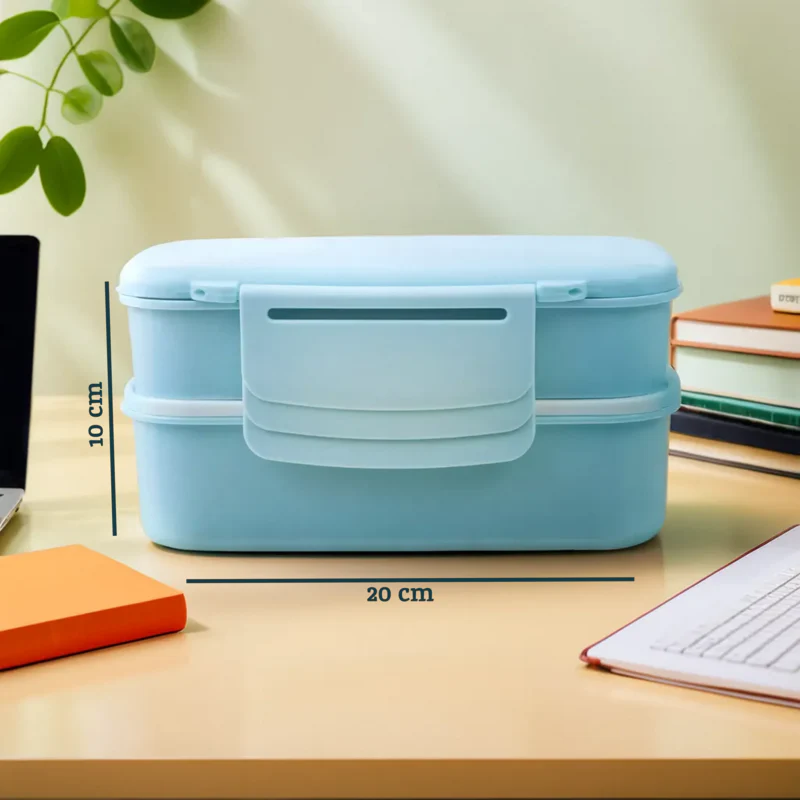 Grub Tub Light Blue Lunch Box With Cutlery - Image 3