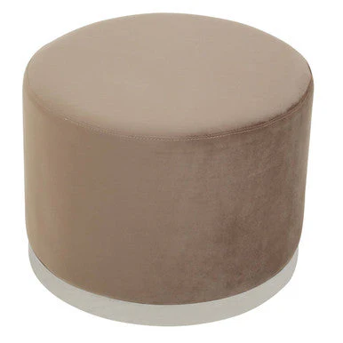 Hagen Mink And Silver Round Stool - Image 3