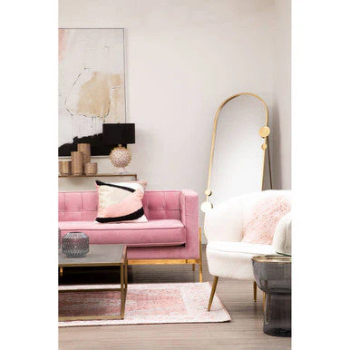 Haldis Blush Pink and Gold Small Ceramic Planter - Image 6