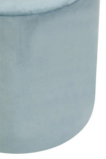 Haley Blue Velvet Pouffe - Image 5