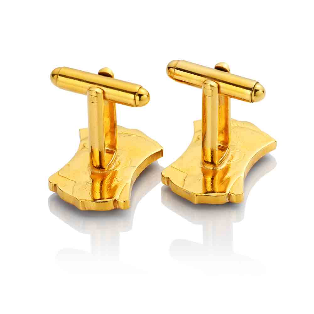 Half Crown Shield - Enamelled Coin Cufflinks - Image 2