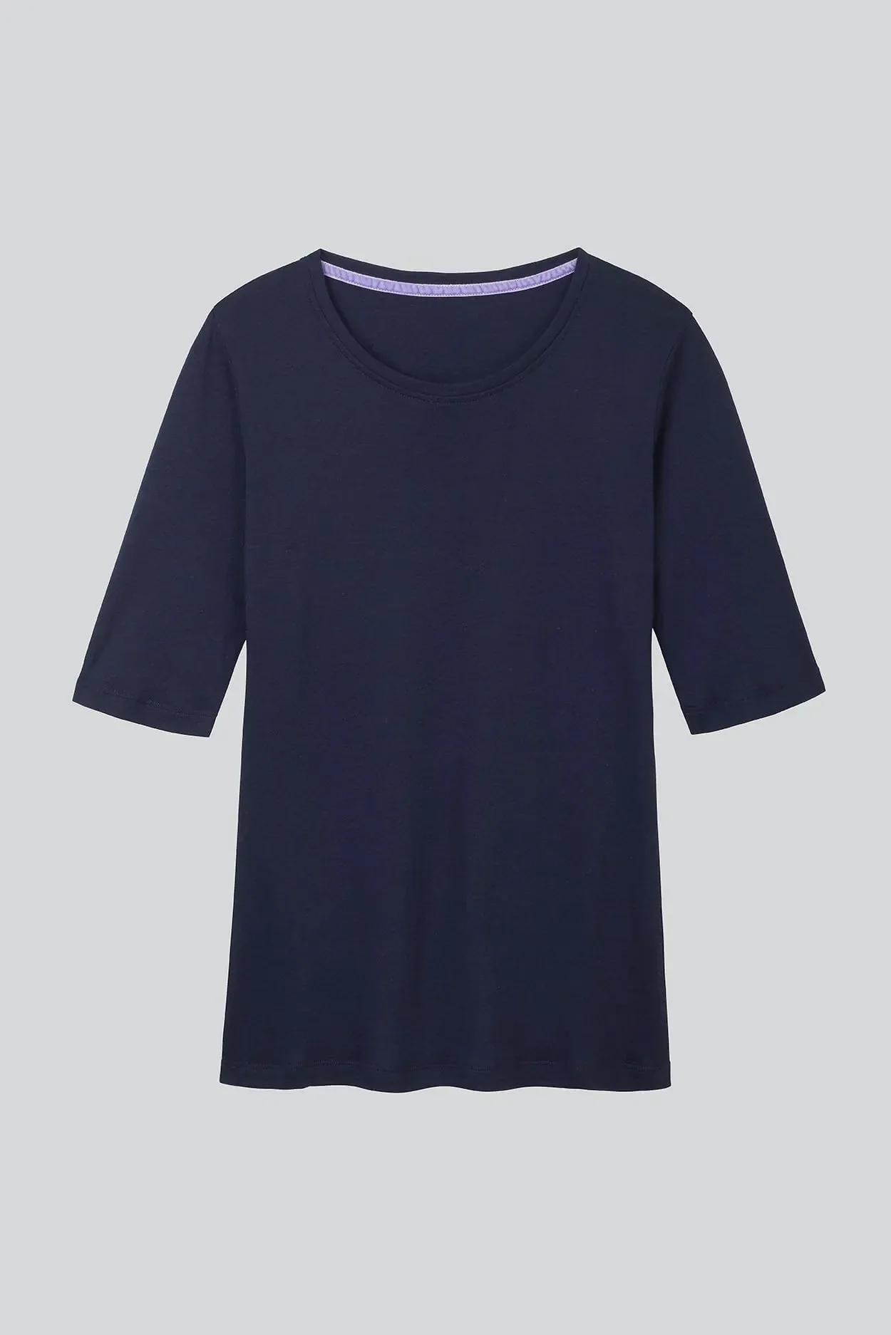 Half Sleeve Crew Neck Cotton Modal Blend T-shirt - Image 2