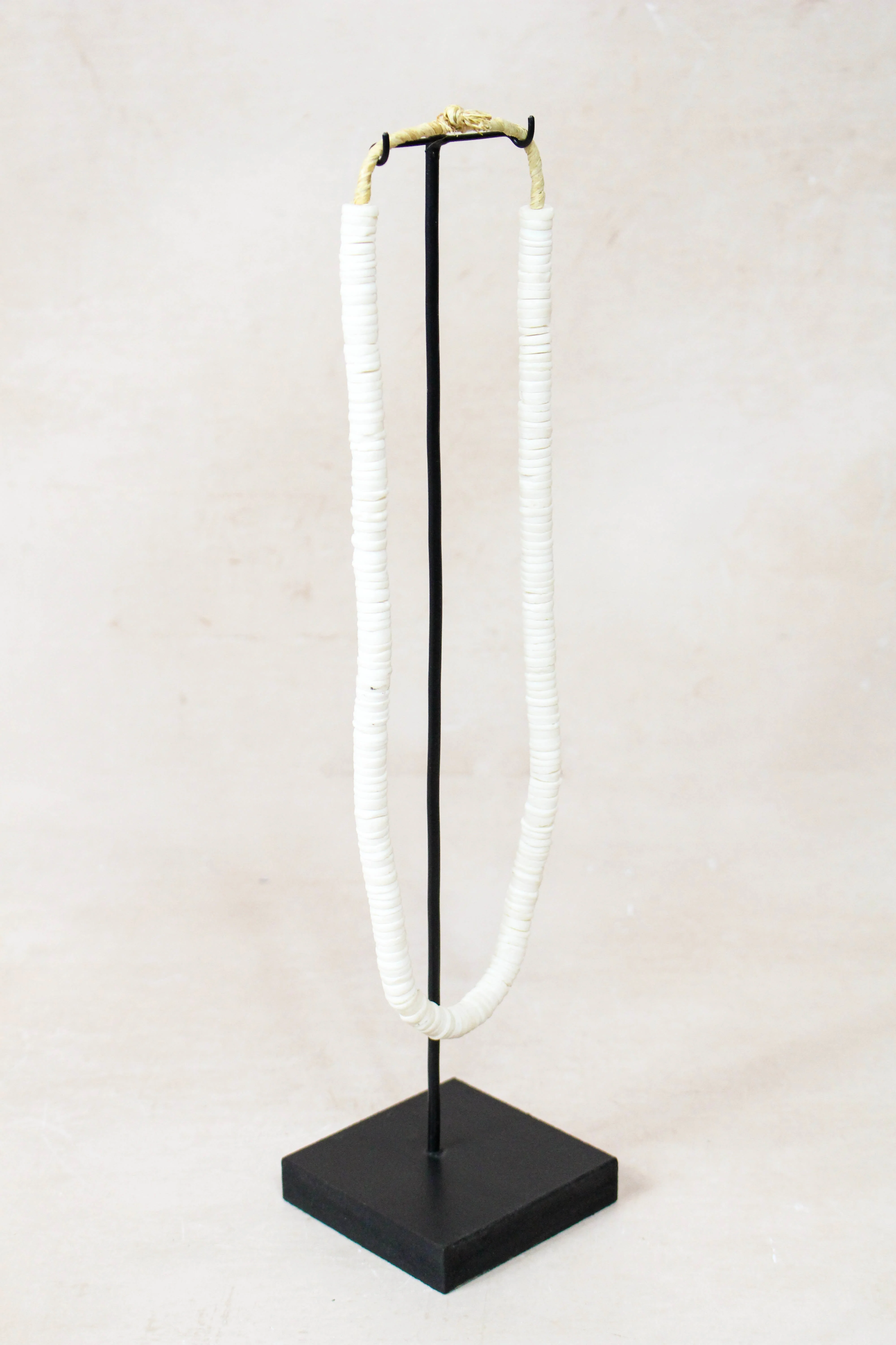 Handcrafted Ostrich Eggshell Heishi Necklace - 217.4 - Image 4