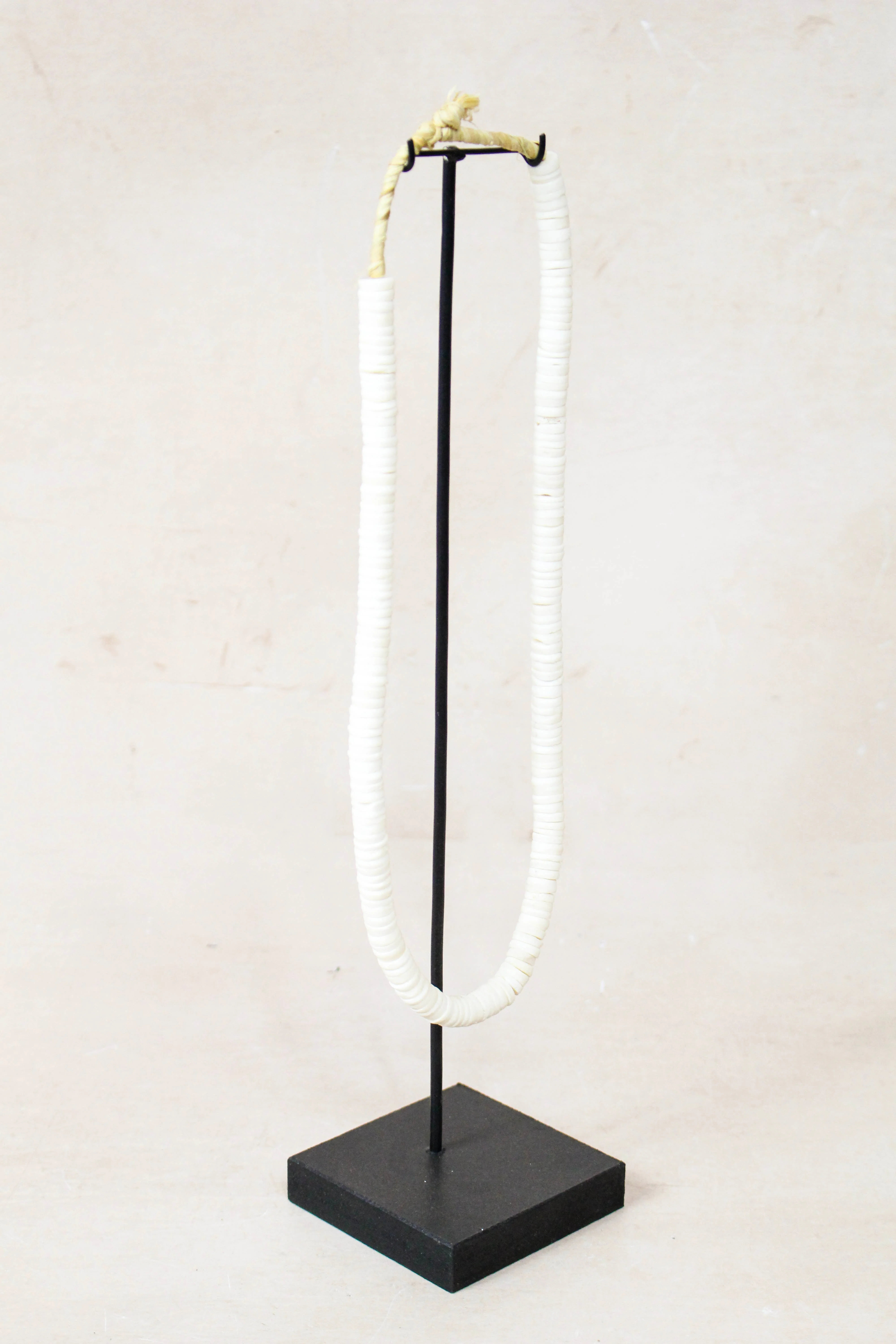 Handcrafted Ostrich Eggshell Heishi Necklace - 217.6 - Image 4