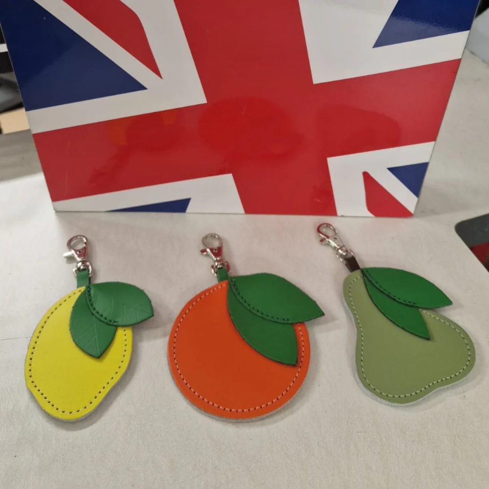 Handmade Leather Fruity Bag Charm – Lemon - Image 3