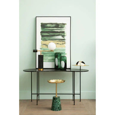 Hania Large Green Glass Vase with Abstract Pattern - Image 4