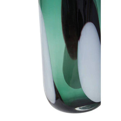 Hania Large Green Glass Vase with Abstract Pattern - Image 8
