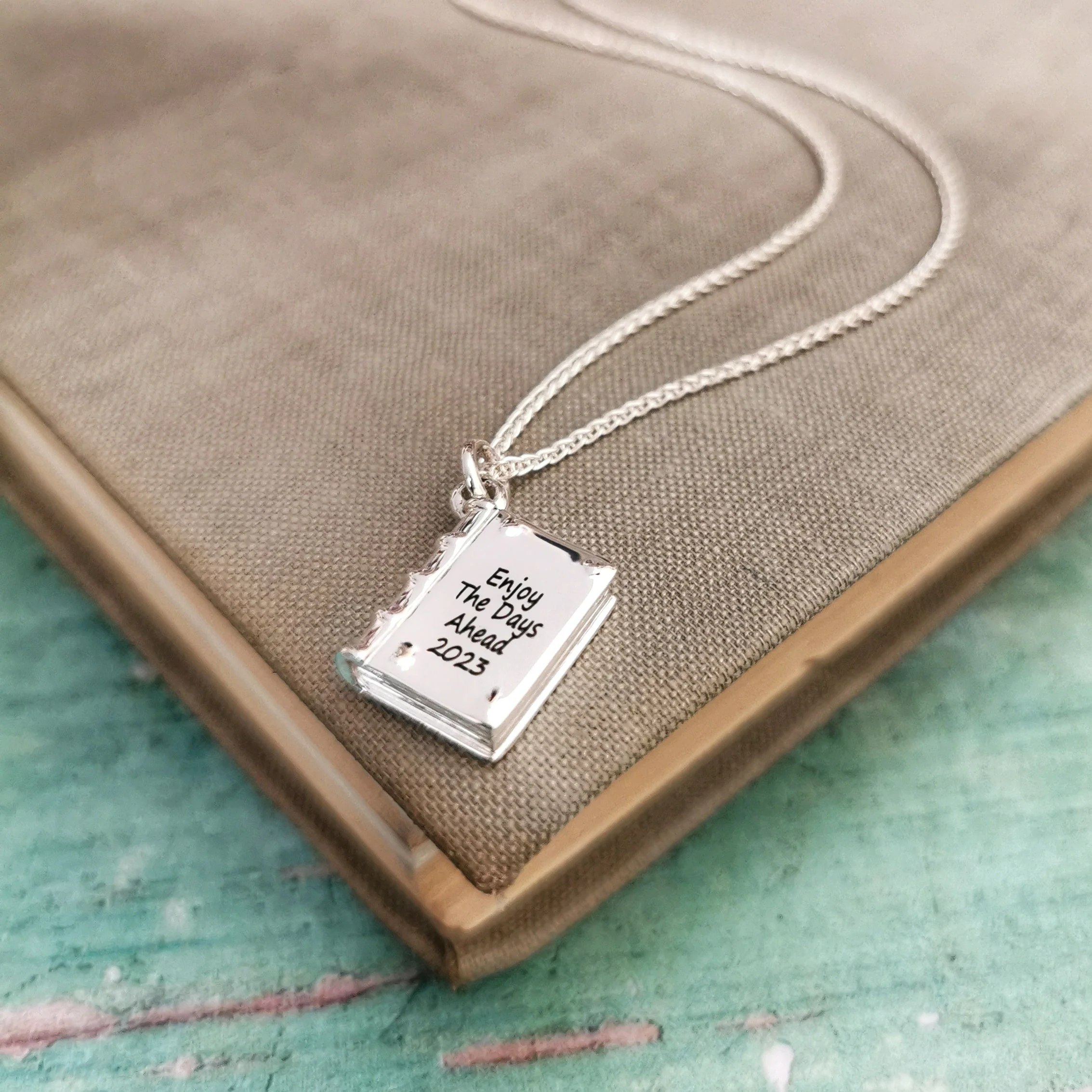 Hardback Book Personalised Silver Charm - Image 10