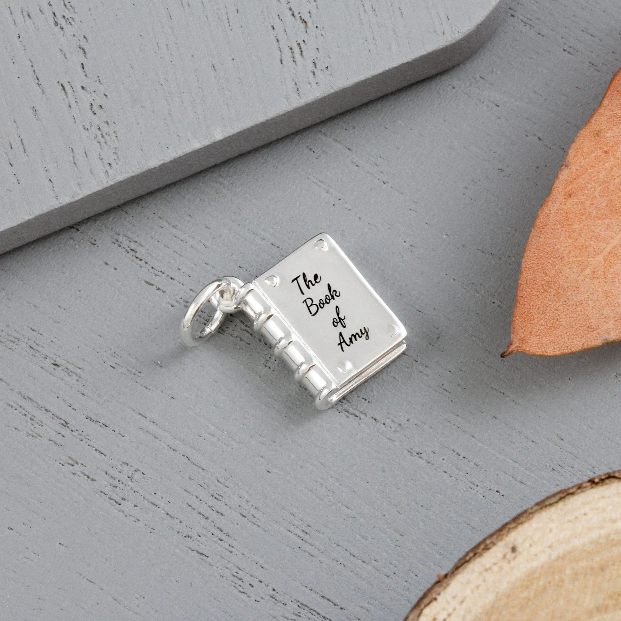 Hardback Book Personalised Silver Charm - Image 9