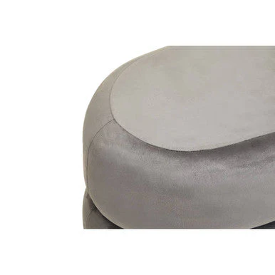 Hartford Grey Velvet Oval Pouffe - Image 5