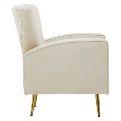 Hayley Natural Velvet Armchair - Image 3