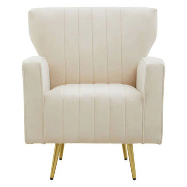 Hayley Natural Velvet Armchair - Image 9
