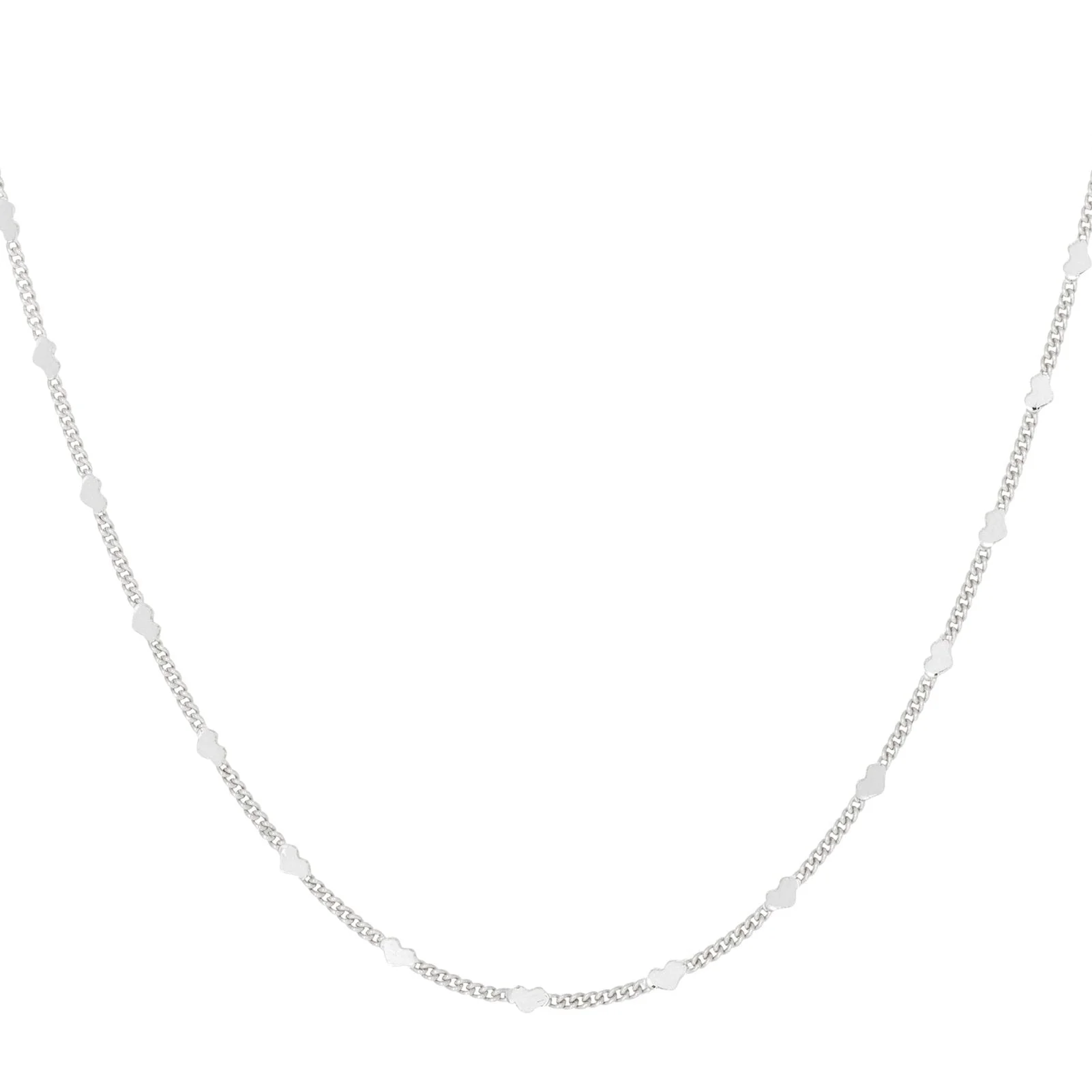 Heart Dainty Chain Silver Necklace