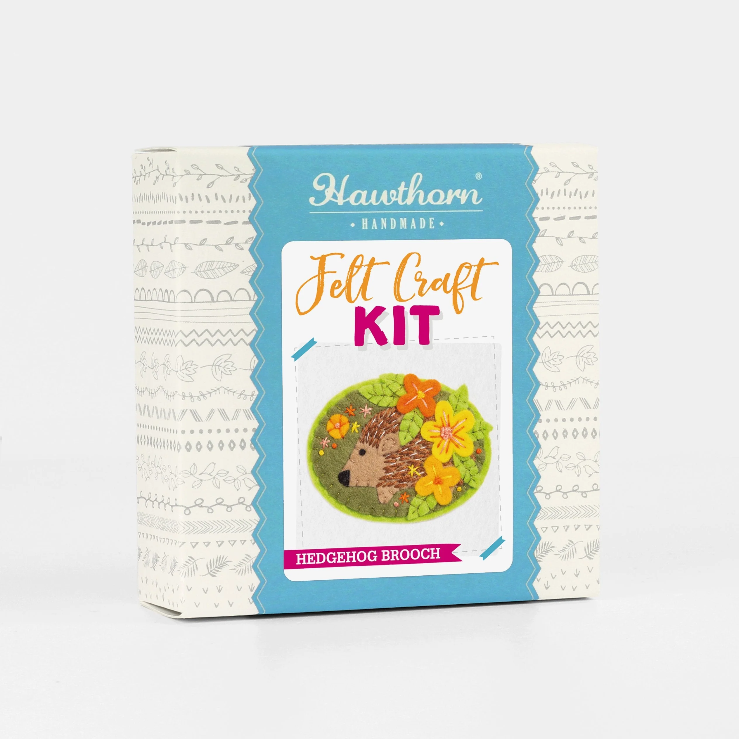 Hedgehog Felt Craft Brooch Kit for Beginners - Image 2