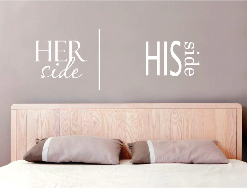 Her Side His Side Wall Sticker - Image 2