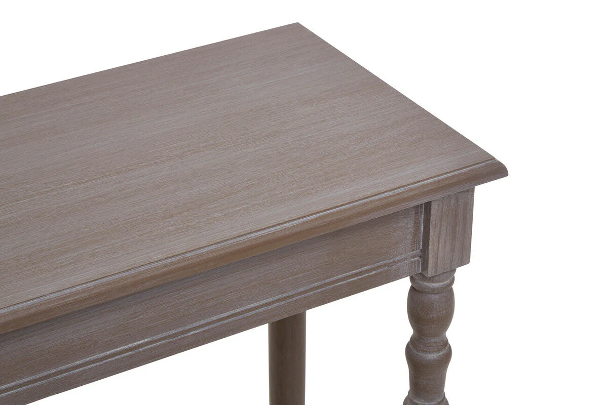 Natural Pine Wood Console Table with Lower Storage Shelf, Heritage - Image 5