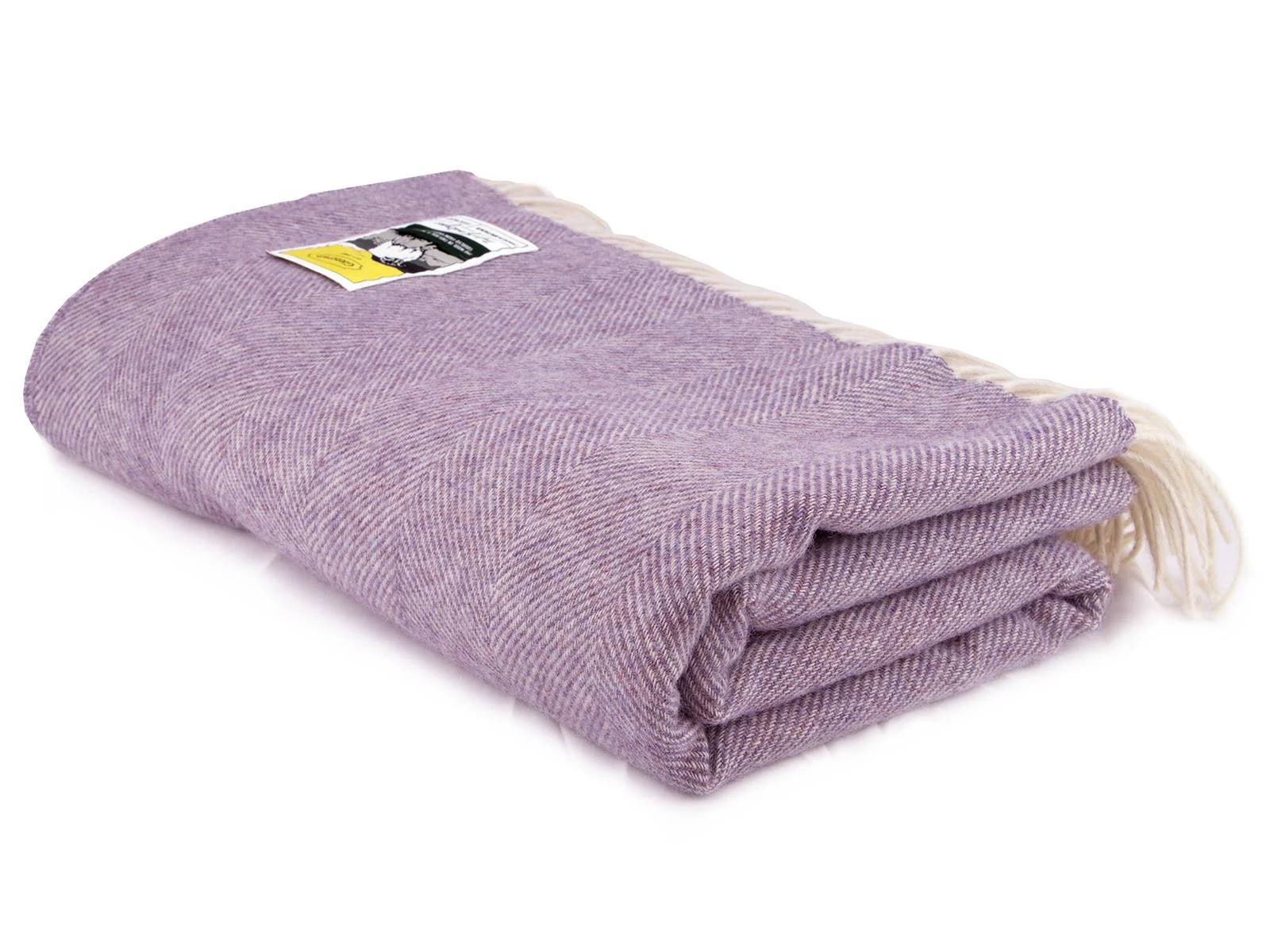 Herringbone Pure New Wool Blanket - Heather - Image 2
