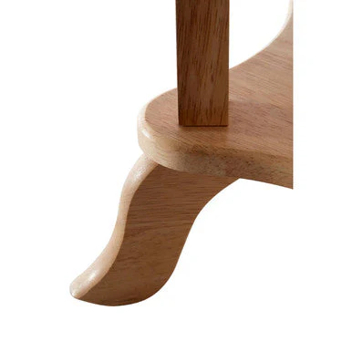Heva Round Tropical Hevea Wood Side Table - Image 7