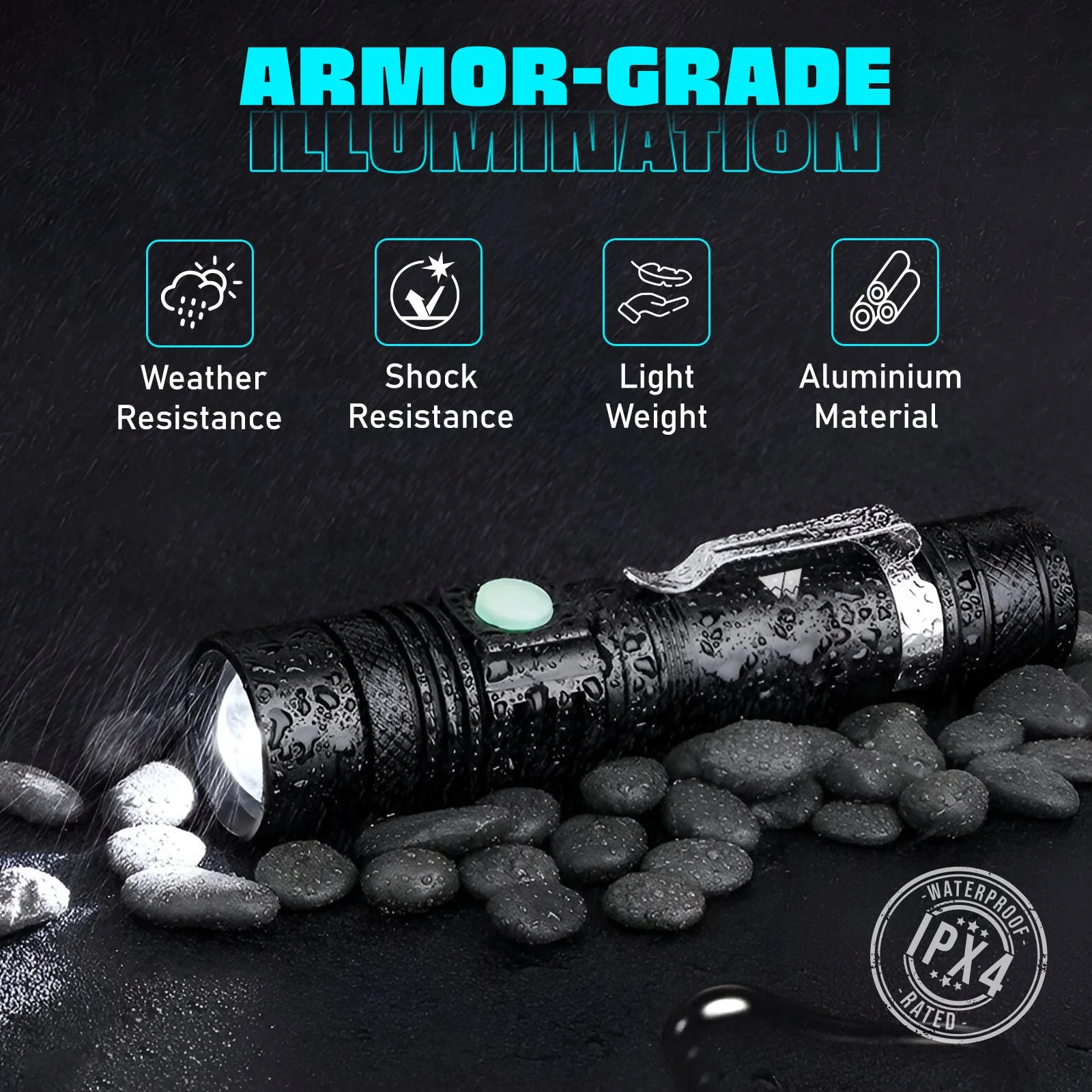HikeWare Ultra Bright LED Pocket Flashlight - 2000 Lumens - Image 4