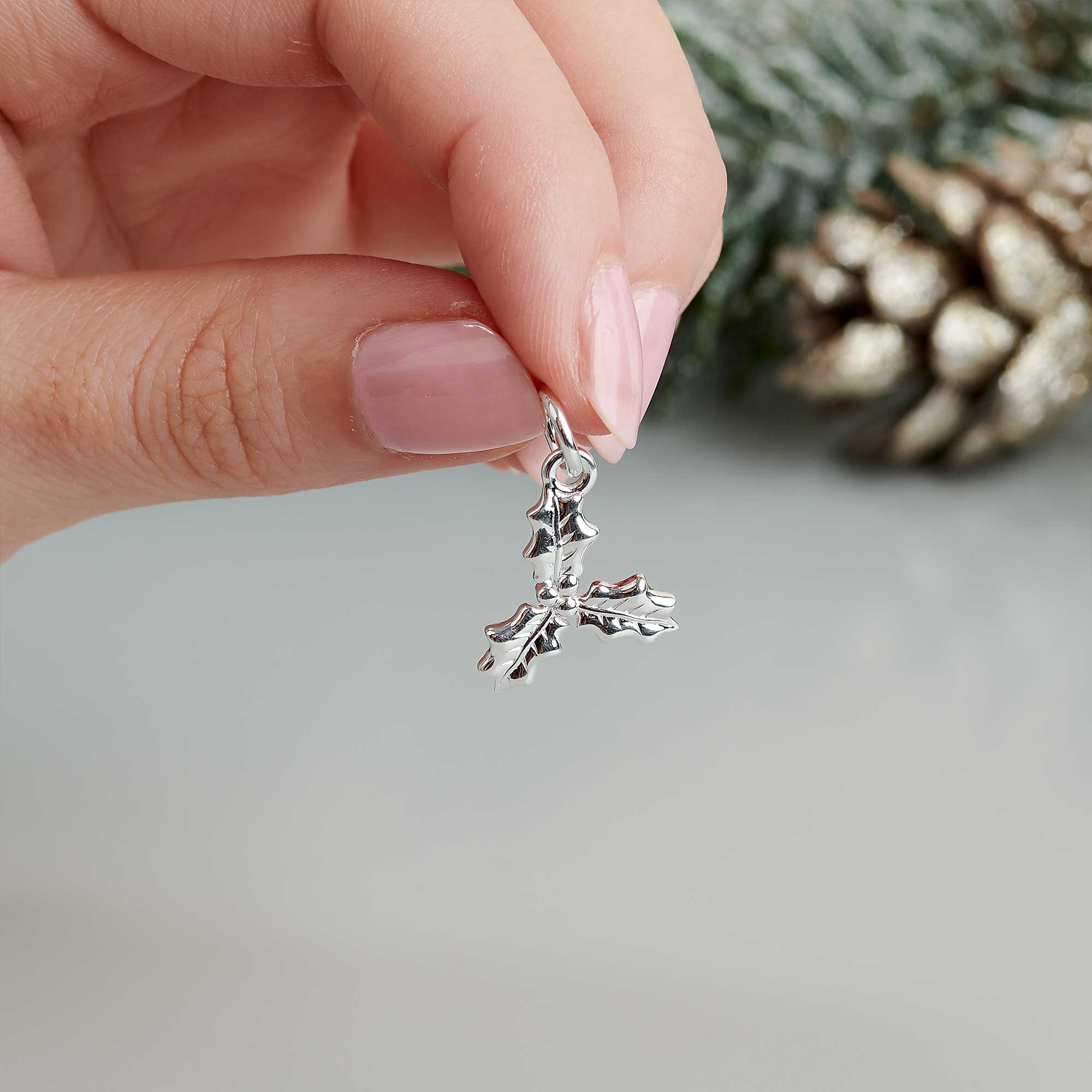 Holly Silver Charm - Image 3