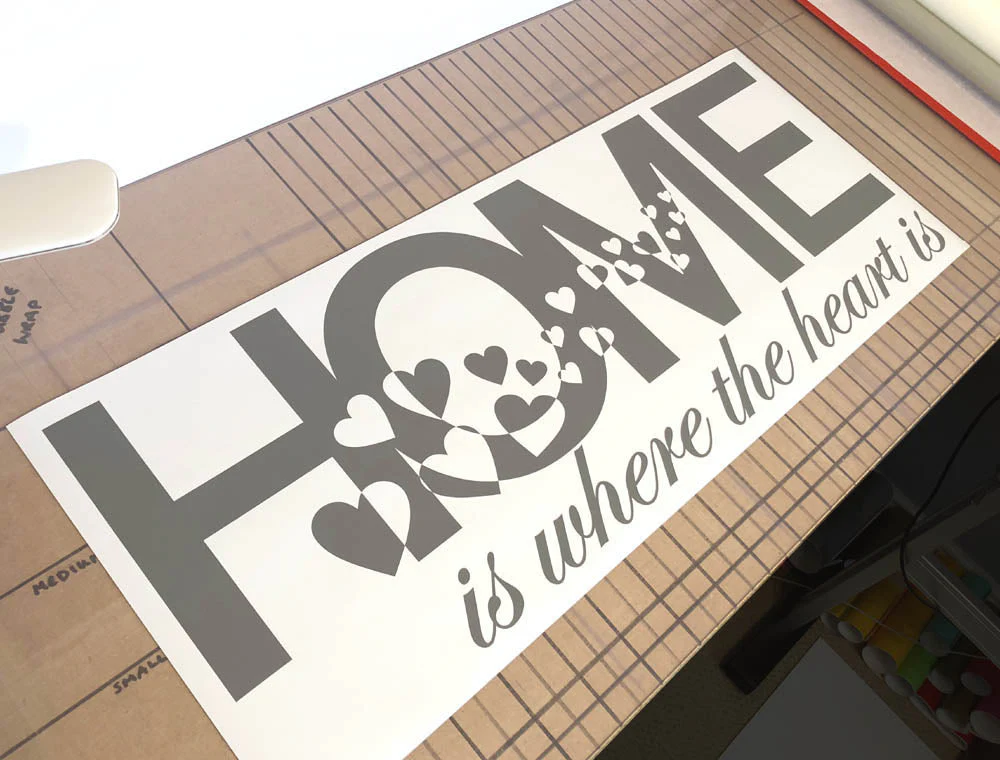 Home Is Where the Heart Is Wall Art Sticker – Family Quote Vinyl Decal - Image 2