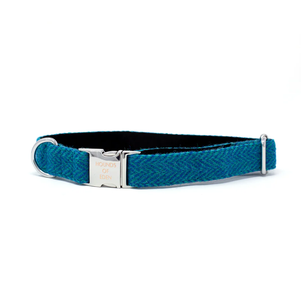 'Bruce' - Blue & Teal Herringbone Dog Harness - Image 9