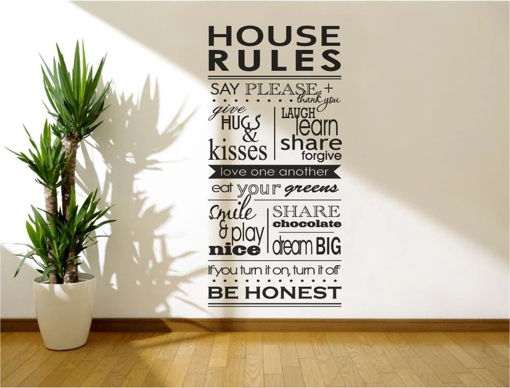 House Rules Wall Art Sticker - Image 3