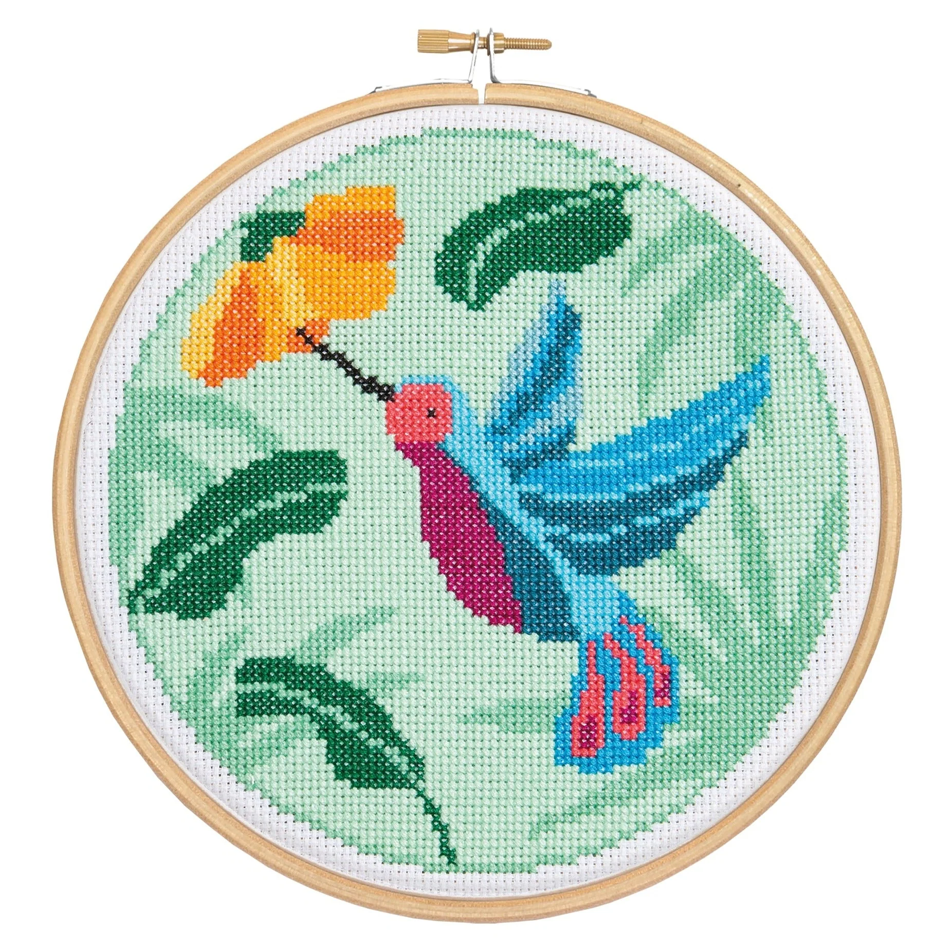'Hummingbird' Bird Cross Stitch Kit for Beginners - Image 7