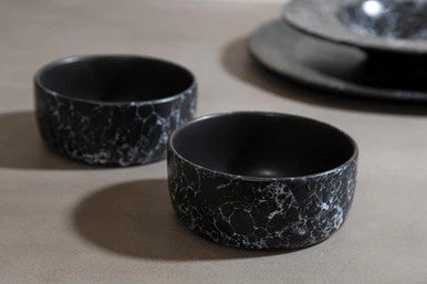 Hygge Black Faux Marble Bowl - Image 3