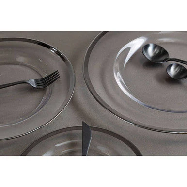 Ida Glass Side Plate With Silver Rim - Image 6