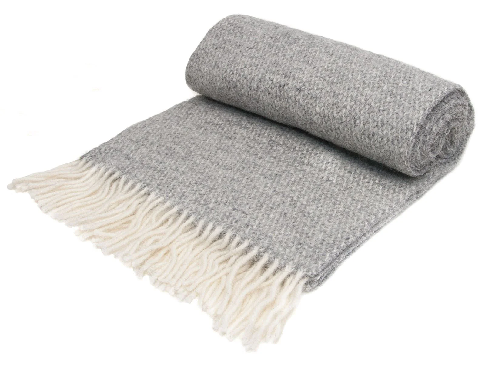 Illusion Pure New Wool Throw - Grey - Image 9