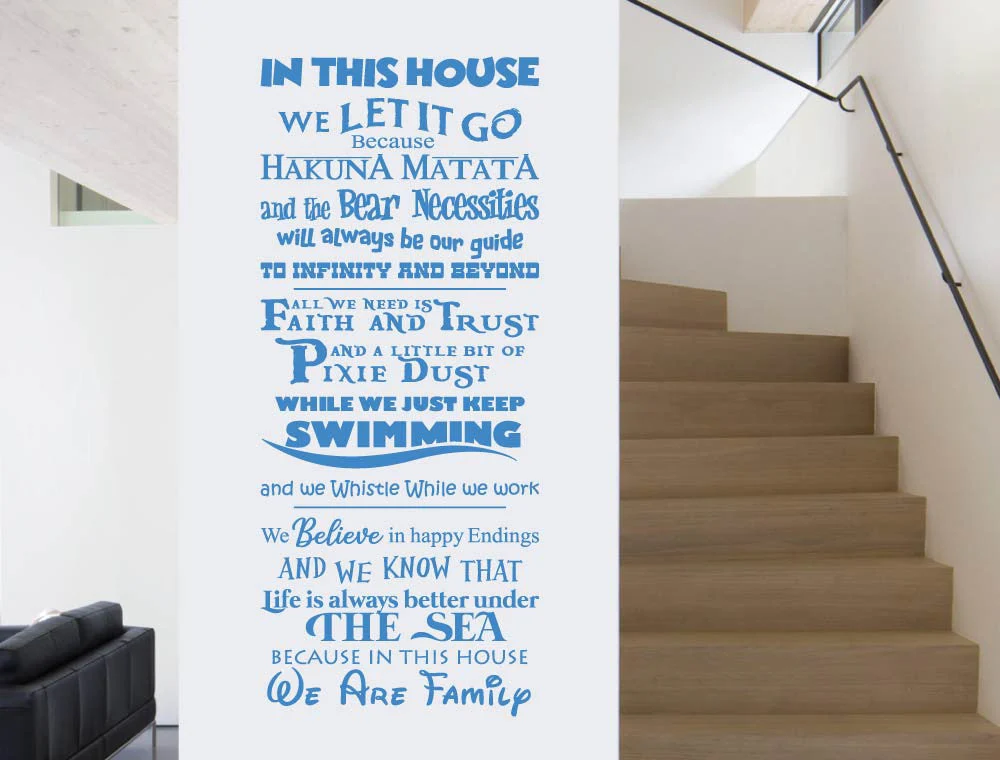 In This House We Are Family Wall Sticker Quote - Image 3